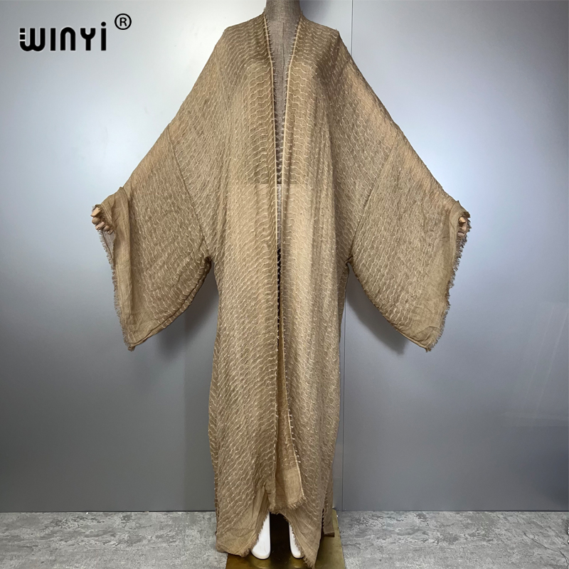 Young Women'S Formal Wear - WINYI Geometric print kimono kaftan beachwear