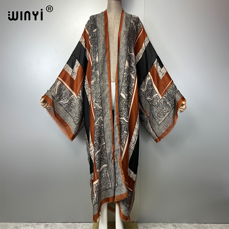 Young Women'S Formal Wear - WINYI bohemian kimono print cardigan Women