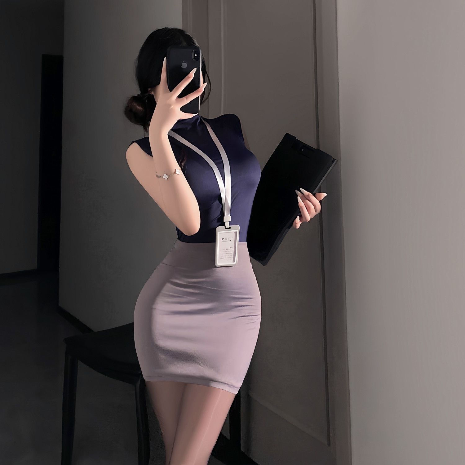 Shift Dress Sleeveless - Sweet Skirts Set OL Sexy Pure
