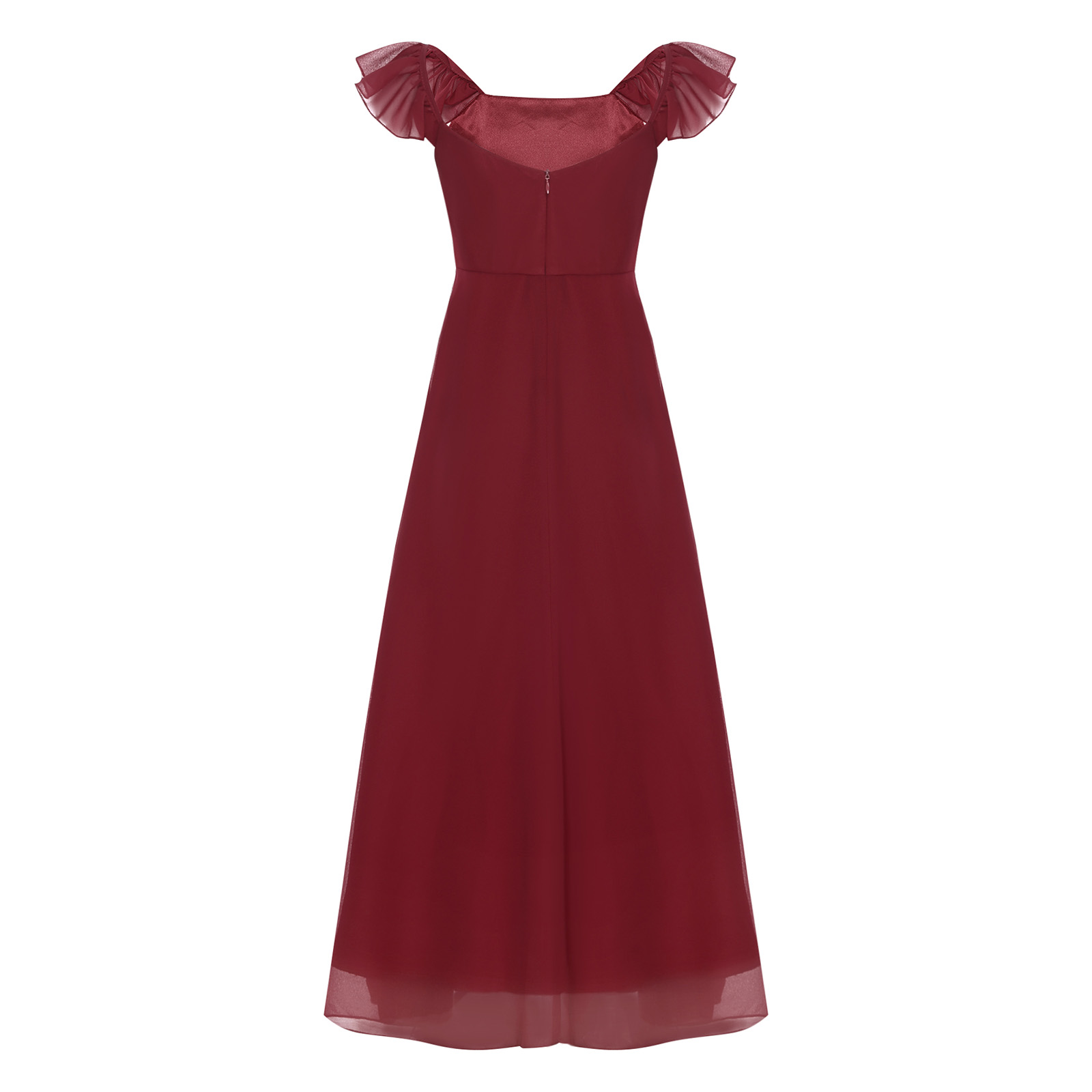 Girls Ruffle Sleeve Chiffon A  - Women'S Formal Wear For Girls 评论和价格