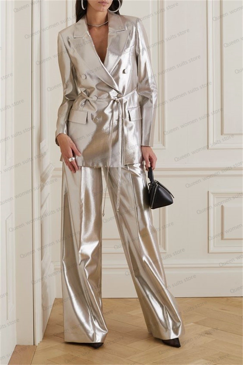Shiny Satin Wedding Women Suit - Women'S Formal Jackets To Wear With Dresses 评论和价格