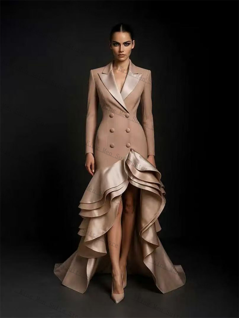 Champagne Women Suits 1 Piece  - Women'S Formal Jackets To Wear With Dresses 评论和价格