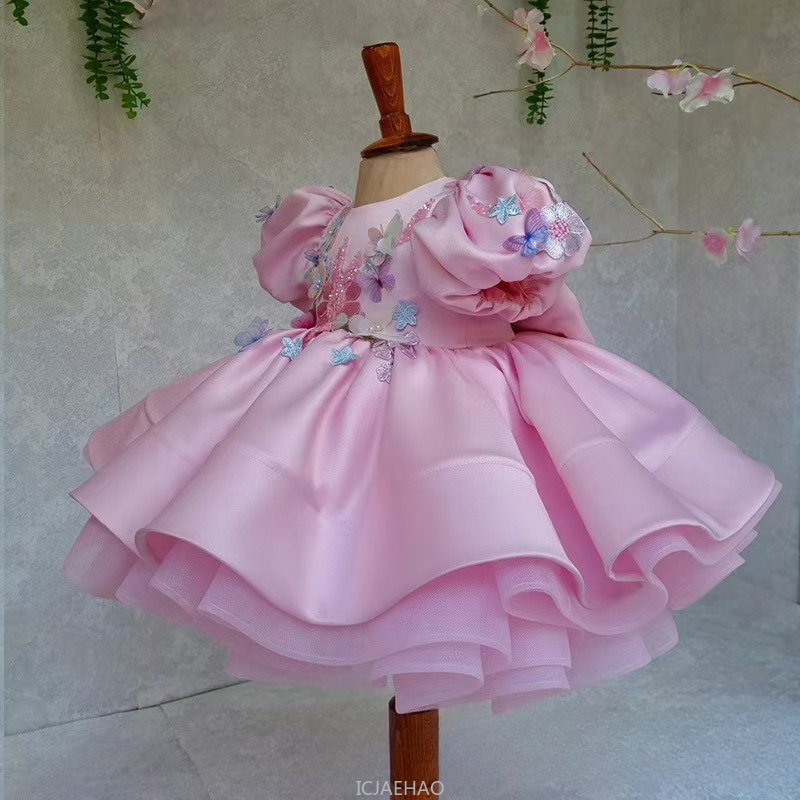 New Kids Satin Dress Bubble Sl - Women'S Formal Wear For Girls 评论和价格