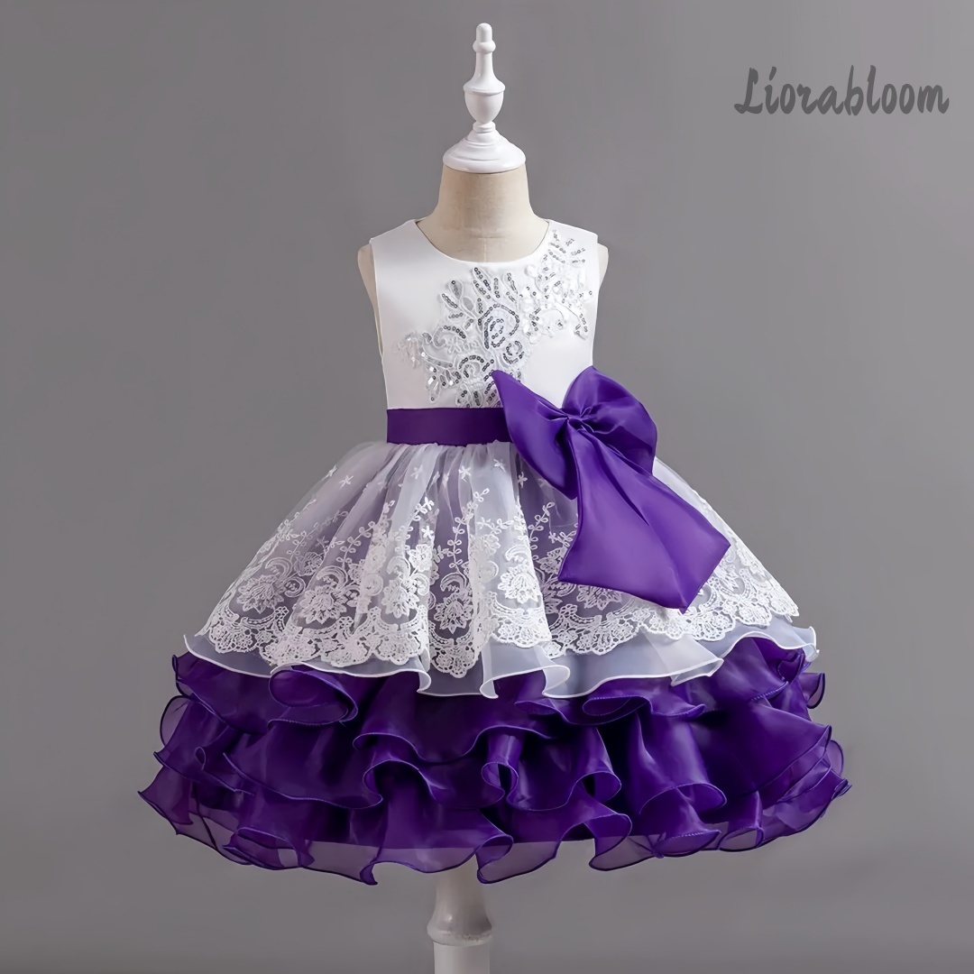 Girls' Dress With Large Bow Sl - Women'S Formal Wear For Girls 评论和价格