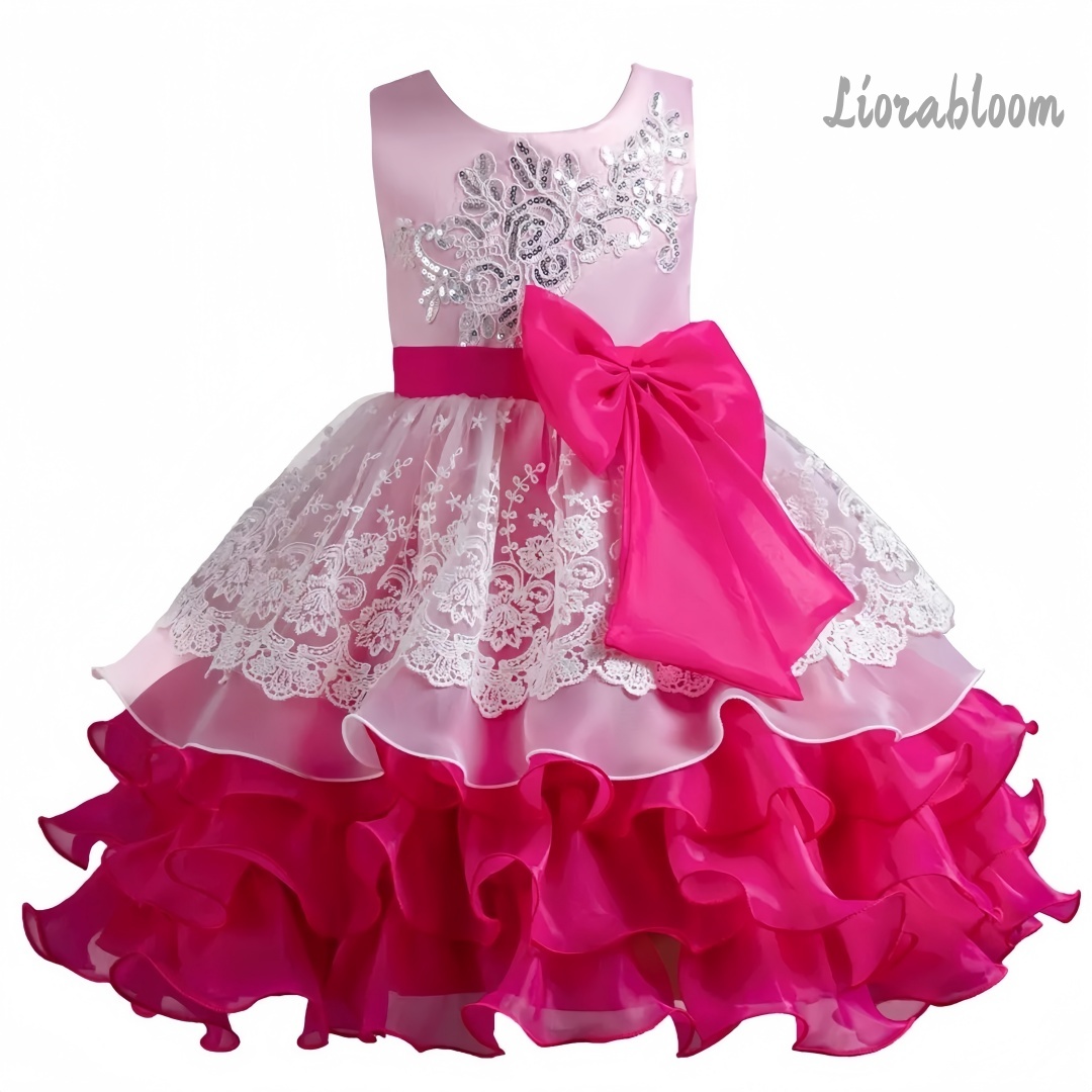 Girls' Dress With Large Bow Sl - Women'S Formal Wear For Girls 评论和价格