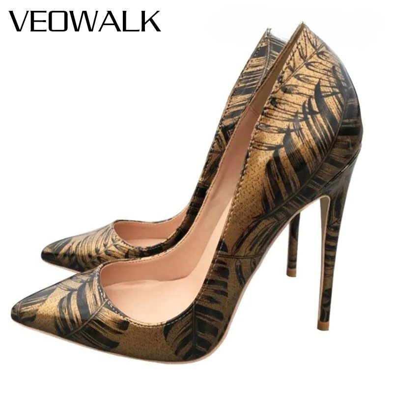 Veowalk Women's Metallic Gold  - Women Formal Wear Heels 评论和价格