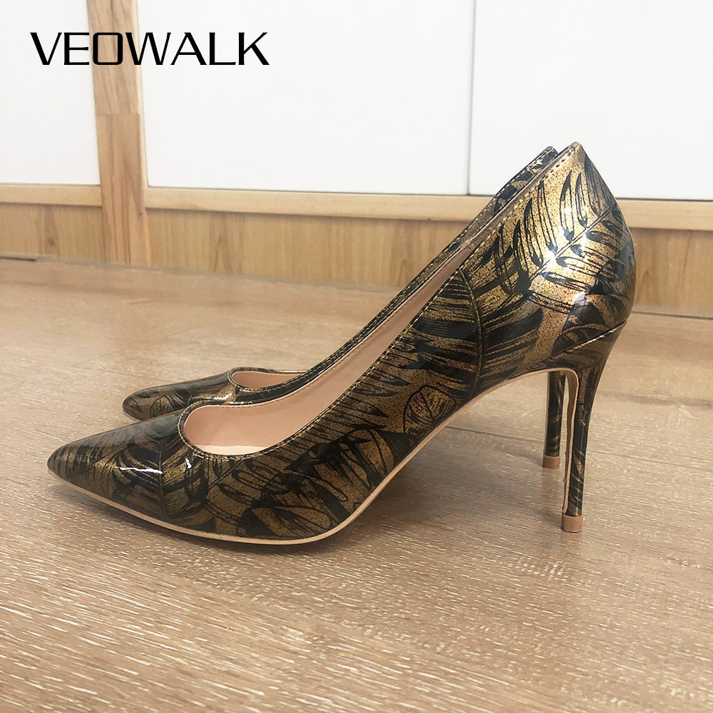 Veowalk Women's Metallic Gold  - Women Formal Wear Heels 评论和价格