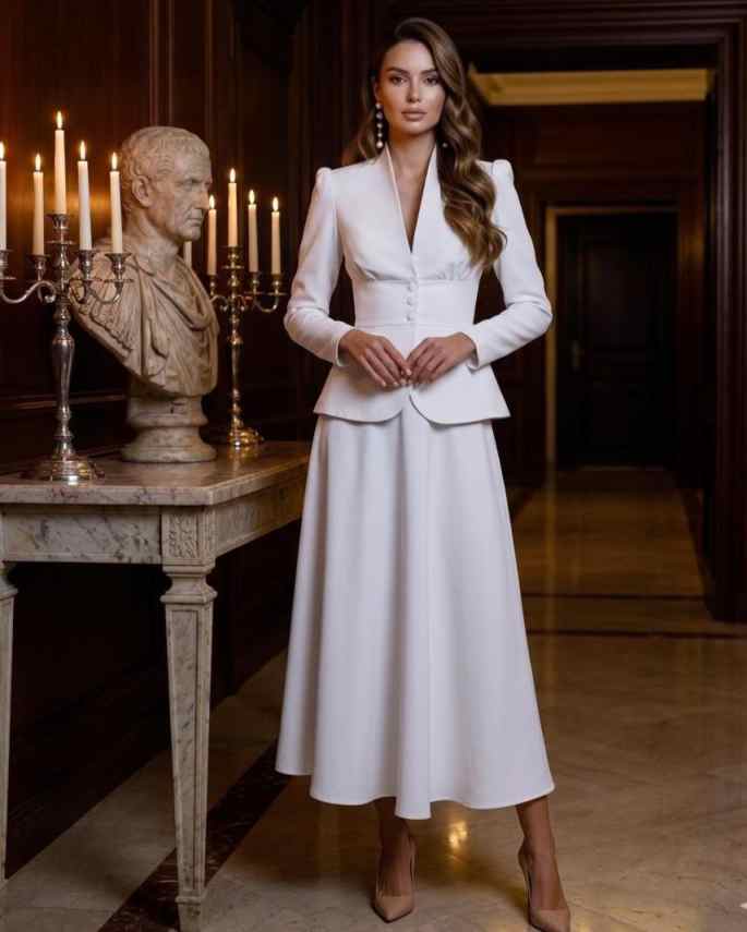Elegant Two Piece Women Suit S - Women Formal Wear With Blazer 评论和价格
