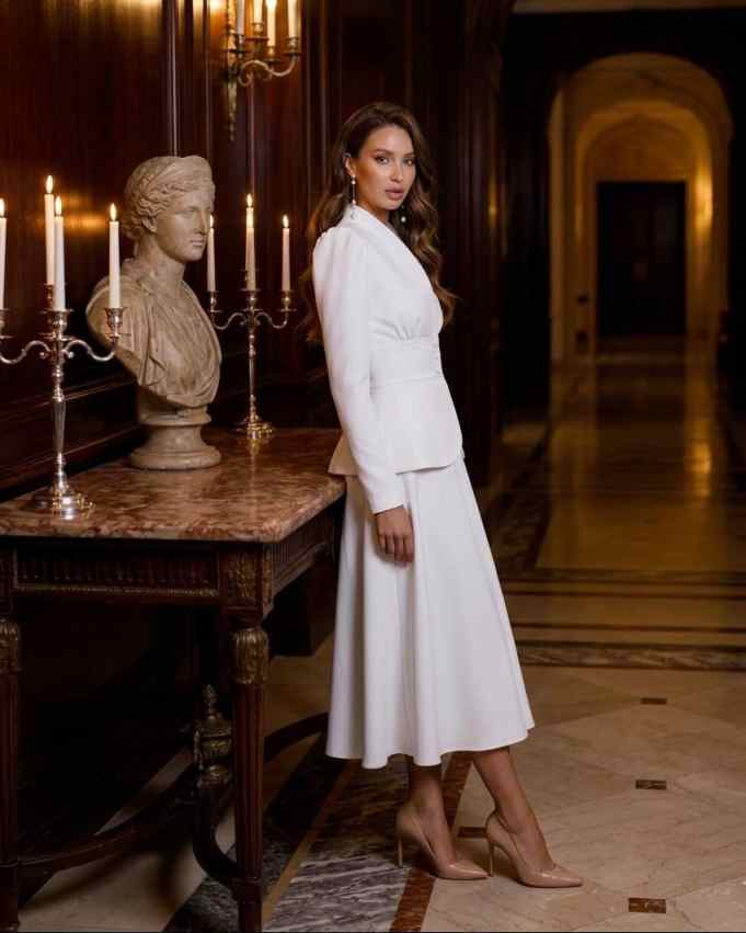 Elegant Two Piece Women Suit S - Women Formal Wear With Blazer 评论和价格