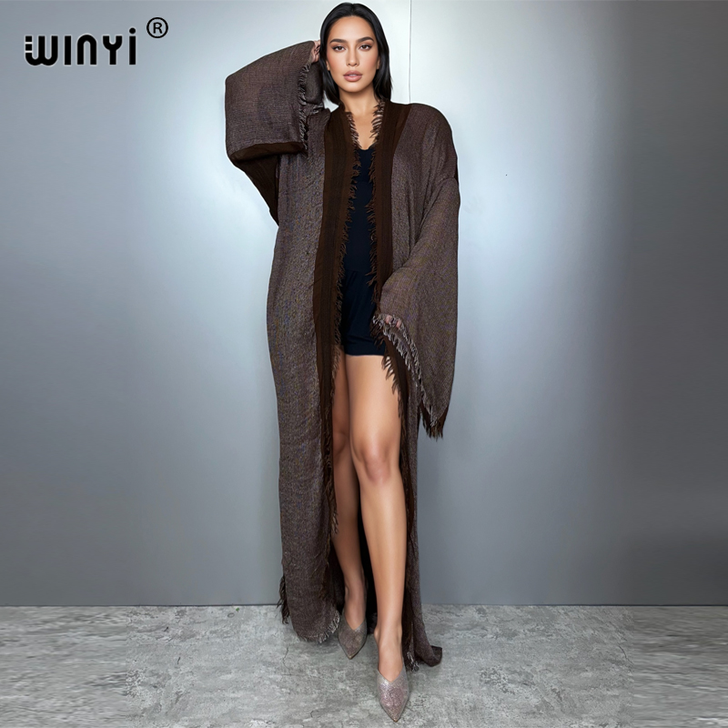 WINYI Retro Kimono Maxi Cardig - Young Women'S Formal Wear 评论和价格